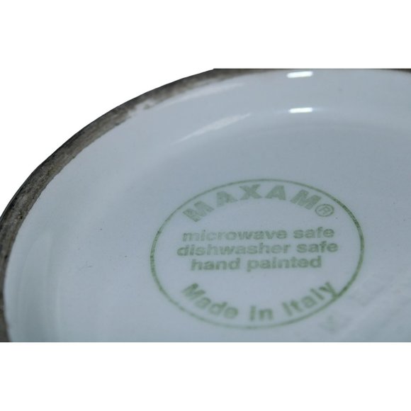 Vintage Maxam Hand Painted Bowl - Made in Italy - Floral Yellow and Blue Accents - Picture 3 of 6